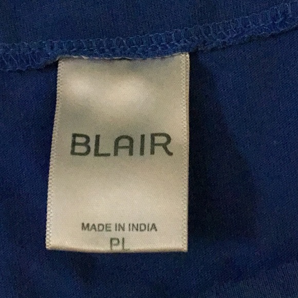 Blair Capri set-side pockets.Royal blue checked-PL - Picture 6 of 7